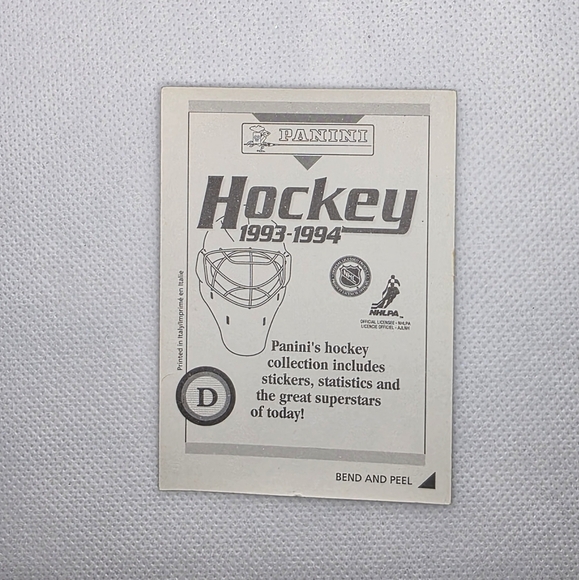 1993-94 Panini Hockey NHL Chris Terreri New Jersey Devils #D Sticker - Picture 3 of 4